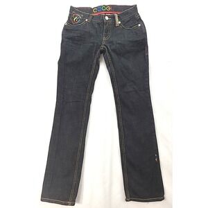 Coogi Australia Womens Sz‎ 9 10 Retro Rainbow Stitch Bootcut Jeans Low Rise